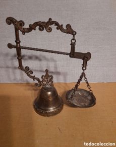 Antigüedades: Balanza romana de latón